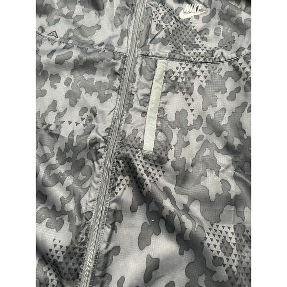 Nike Gray Camo Patterned Athletics West‎ 2011 Nylon Sample Windbreaker Men’s M - Picture 6 of 13